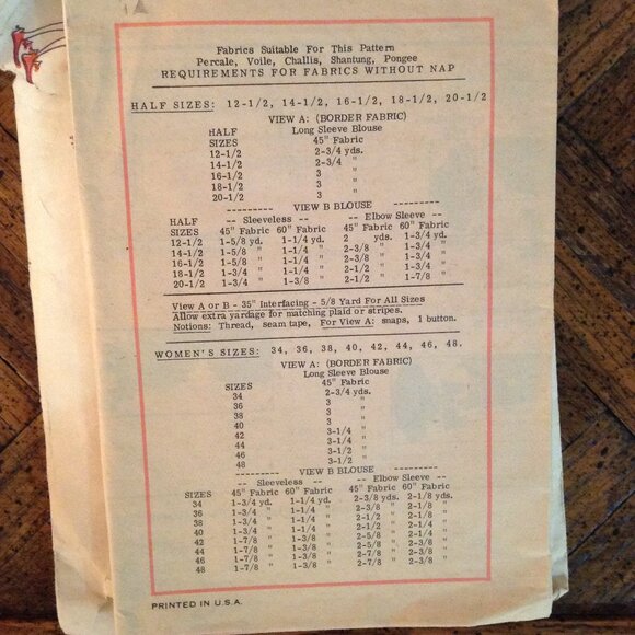 UNCUT AND COMPLETE Lot of 2 Vintage 1970s Sewing Patterns, Smock Style Tops - Picture 3 of 5